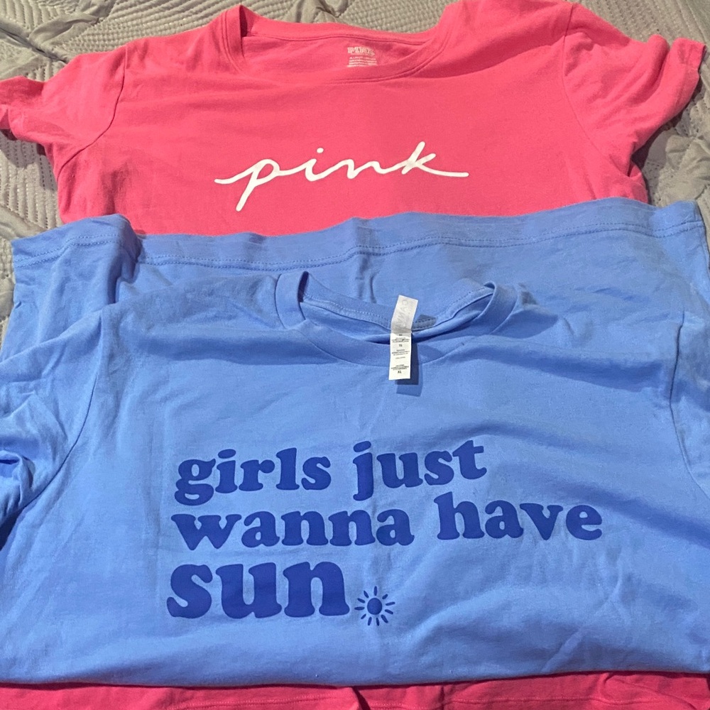 Pink and Blue Graphic woman’s tee shirts 👚